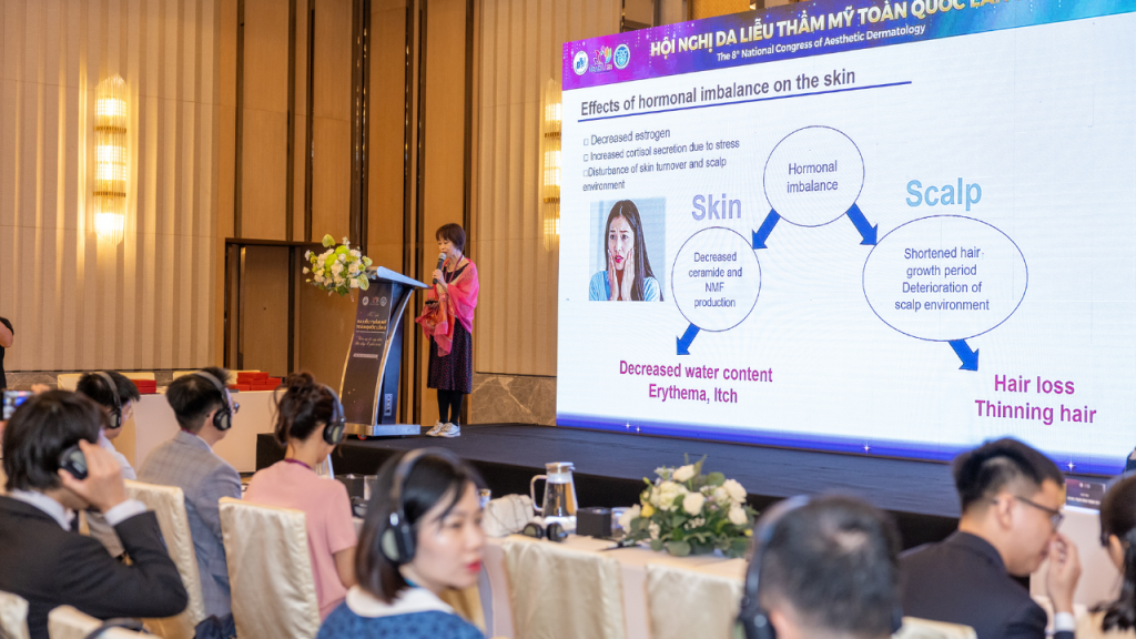 Giáo Sư Tiến Sĩ Yukari Kawahito báo cáo trong Hội Nghị Da Liễu Thẩm Mỹ Toàn Quốc 2025