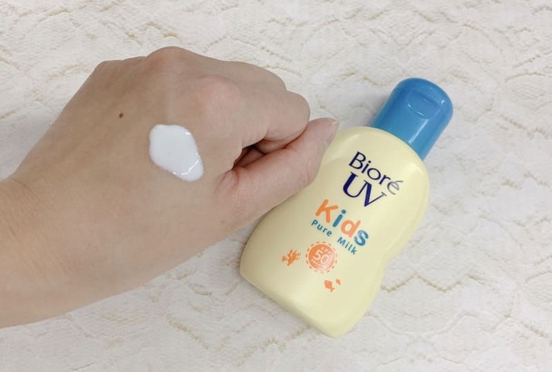 Kem chống nắng vật lý Bioré UV Kids Pure Milk SPF50+ PA+++ cho bà bầu