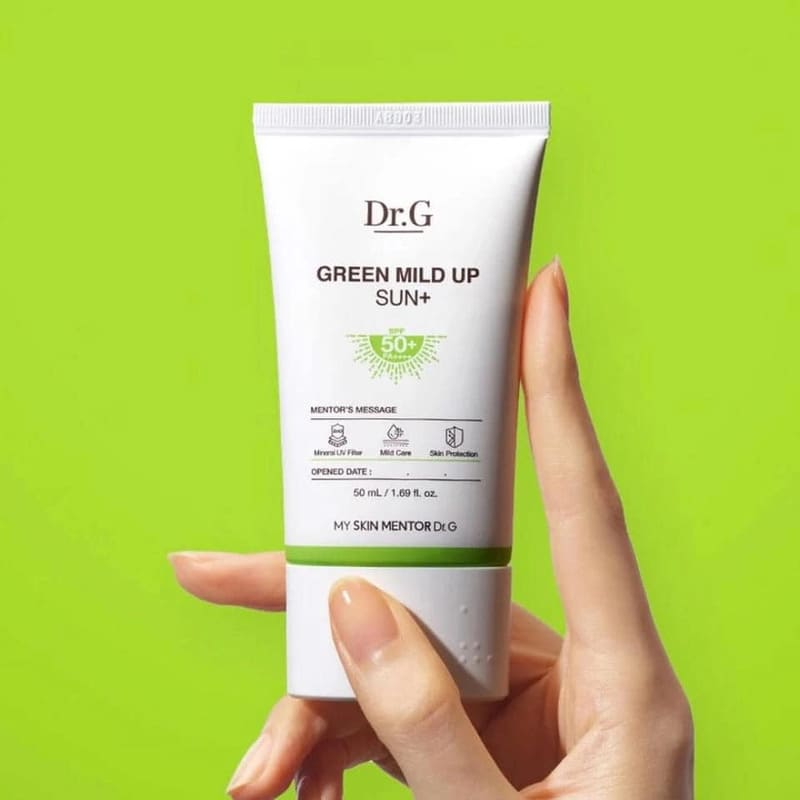 Kem chống nắng vật lý cho bà bầu Dr.G Green Mild Up Sun+ SPF50+ PA++++ (xanh lá)