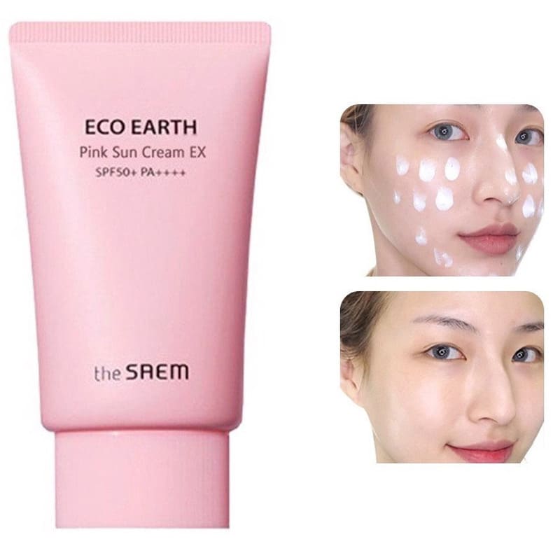 Kem chống nắng nâng tone Hàn Quốc The SAEM Eco Earth Power Pink SPF 50+