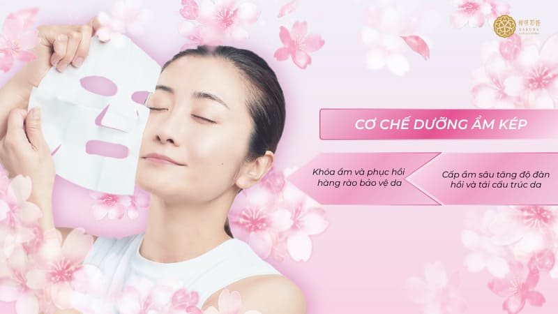 Mặt nạ Sakura Sakuyahime dưỡng ẩm, hỗ trợ cải thiện da mụn nhạy cảm